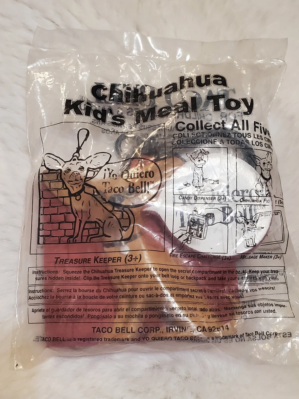 Taco Bell Chihuahua Kids Meal Toy - Multi-Color Treasure Keeper